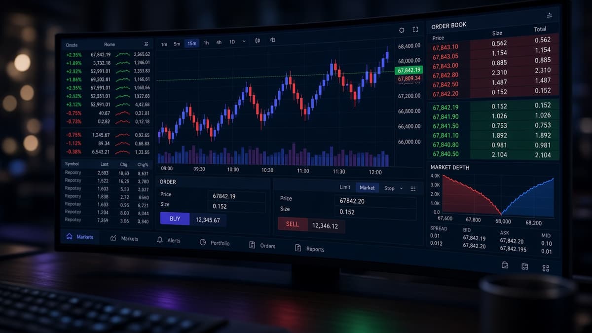 Trading Charts Interface