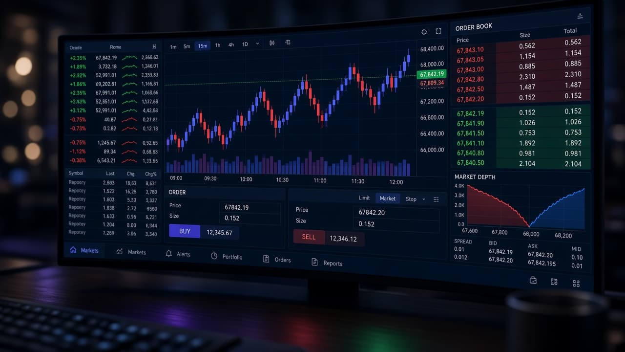BTC/USDT trading chart
